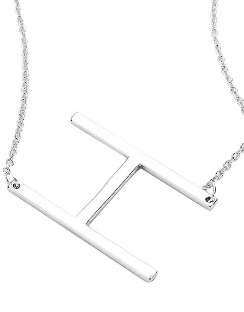 Load image into Gallery viewer, H Monogram Metal Pendant Necklace by Madeline Love
