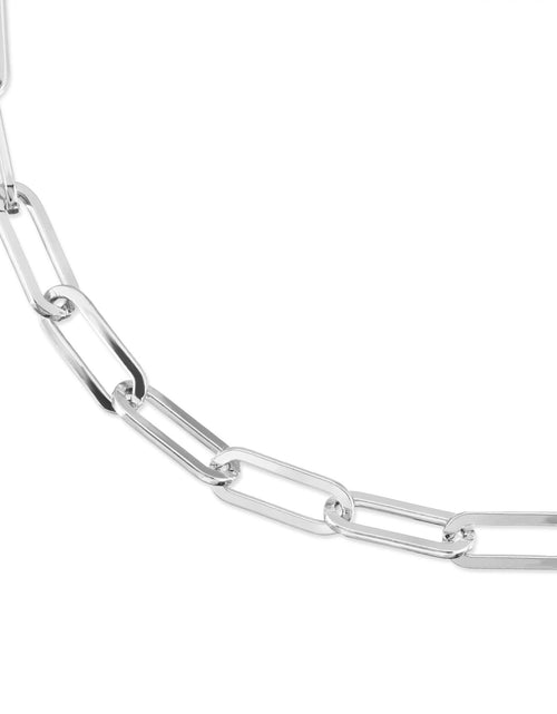 Load image into Gallery viewer, Silver Large Elongated Link Chain by eklexic jewelry

