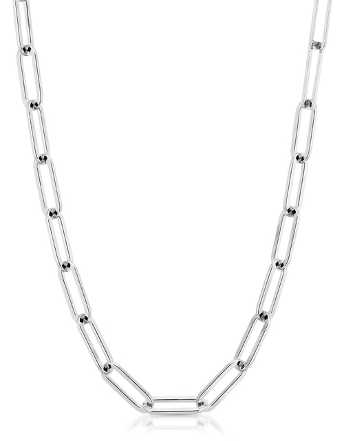 Load image into Gallery viewer, Silver Large Elongated Link Chain by eklexic jewelry
