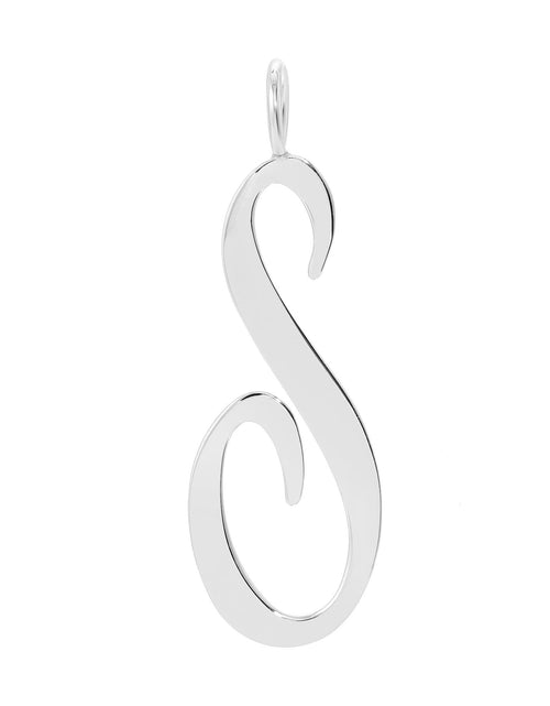 Load image into Gallery viewer, Silver Large Letter Pendants by eklexic jewelry
