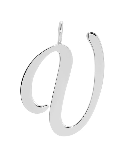 Load image into Gallery viewer, Silver Large Letter Pendants by eklexic jewelry

