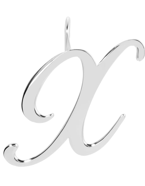 Load image into Gallery viewer, Silver Large Letter Pendants by eklexic jewelry
