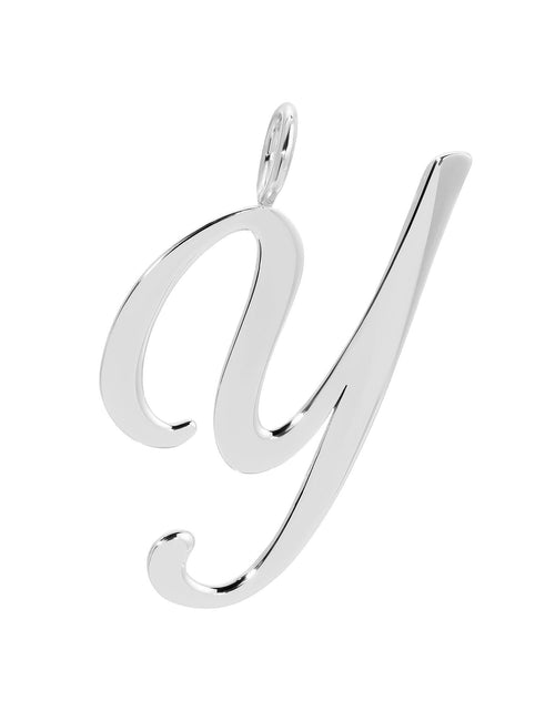 Load image into Gallery viewer, Silver Large Letter Pendants by eklexic jewelry
