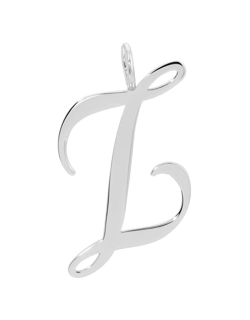 Load image into Gallery viewer, Silver Large Letter Pendants by eklexic jewelry
