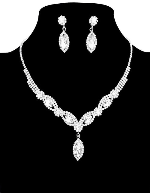 Load image into Gallery viewer, Marquise Stone Accented Rhinestone Necklace by Madeline Love

