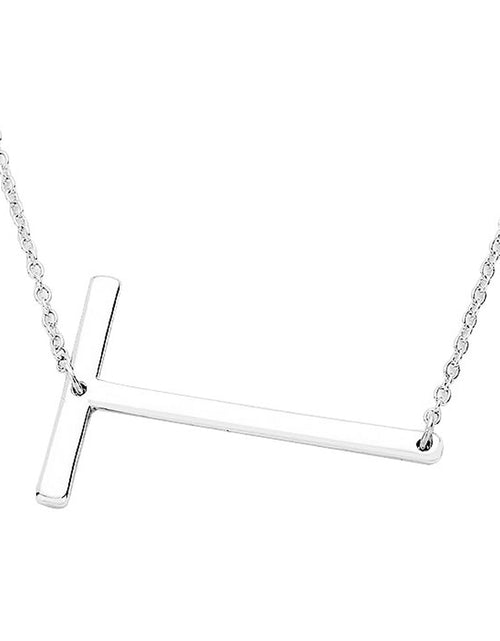 Load image into Gallery viewer, T Monogram Metal Pendant Necklace by Madeline Love
