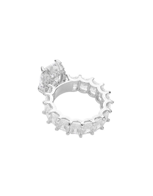 Load image into Gallery viewer, Rectangle Stone Accented Baguette Stone Band Ring by Madeline Love
