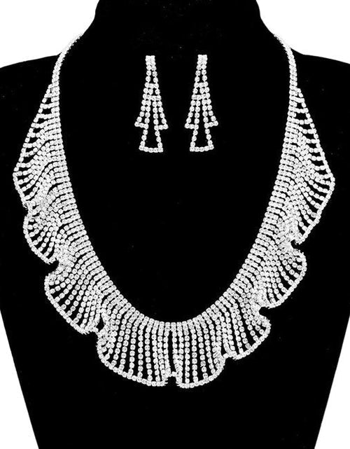 Load image into Gallery viewer, Rhinestone Crystal Bib Necklace by Madeline Love
