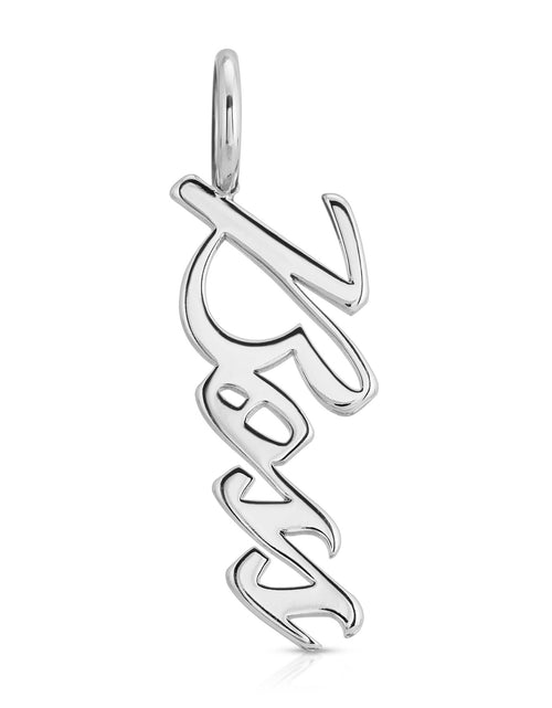 Load image into Gallery viewer, Silver Script Pendant Boss by eklexic jewelry
