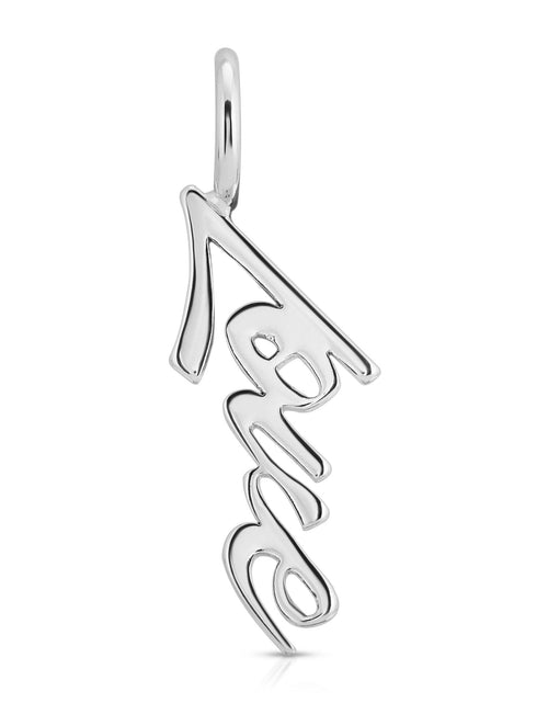 Load image into Gallery viewer, Silver Script Pendant Love by eklexic jewelry
