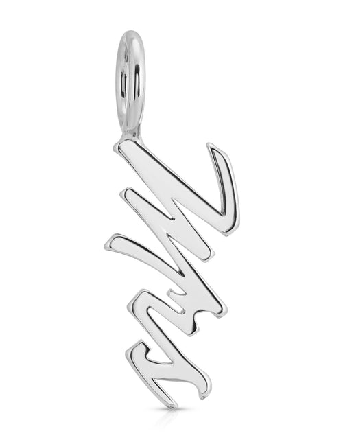 Load image into Gallery viewer, Silver Script Pendant Mrs by eklexic jewelry

