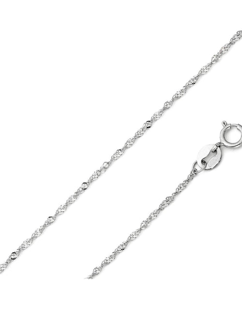 Load image into Gallery viewer, Sterling Silver 2MM Diamond Cut Singapore Link Chain Necklace by Donatello Gian
