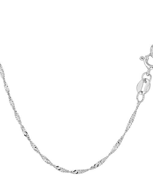 Load image into Gallery viewer, Sterling Silver 2MM Diamond Cut Singapore Link Chain Necklace by Donatello Gian
