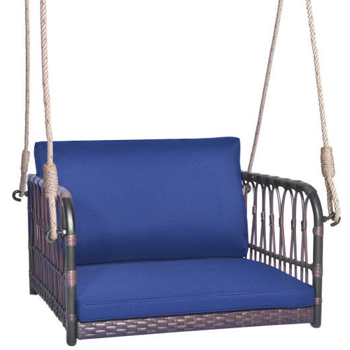 Load image into Gallery viewer, Single Person Hanging Seat with Seat and Back Cushions-Navy
