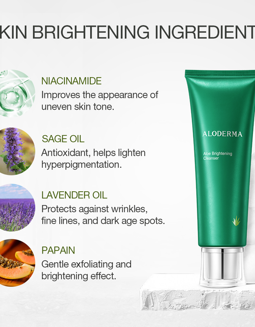 Load image into Gallery viewer, Aloe Brightening Facial Cleanser by ALODERMA
