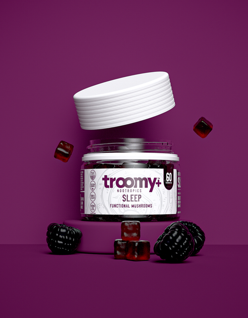 Load image into Gallery viewer, Sleep: Reishi + Melatonin Gummies by Troomy Nootropics
