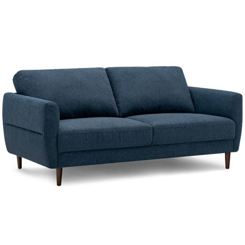 Load image into Gallery viewer, 72 Inch Small Fabric Loveseat Sofa Couch with Wood Legs
