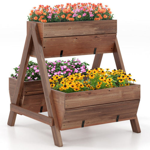 Load image into Gallery viewer, Vertical Raised Garden bed with 3 Wooden Planter Boxes-S

