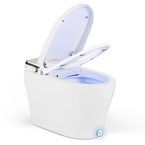 Load image into Gallery viewer, Elongated Smart Bidet Toilet Heated Seat Sensor Auto-White
