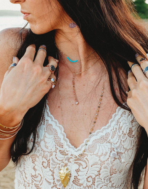 Load image into Gallery viewer, Smokey Herkimer Diamond Bar Necklace by Salt and Sparkle
