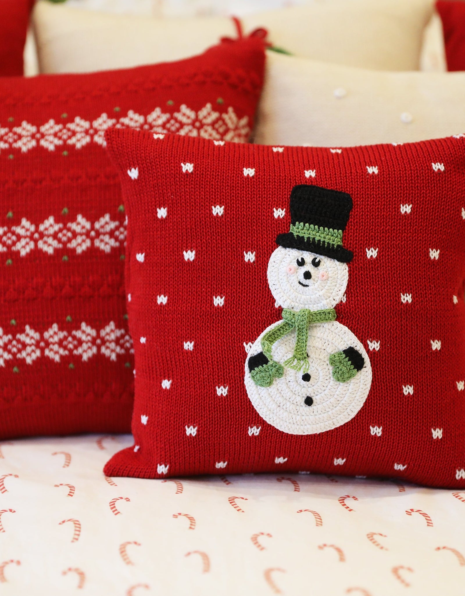 Snowman 10" Pillow by Melange Collection