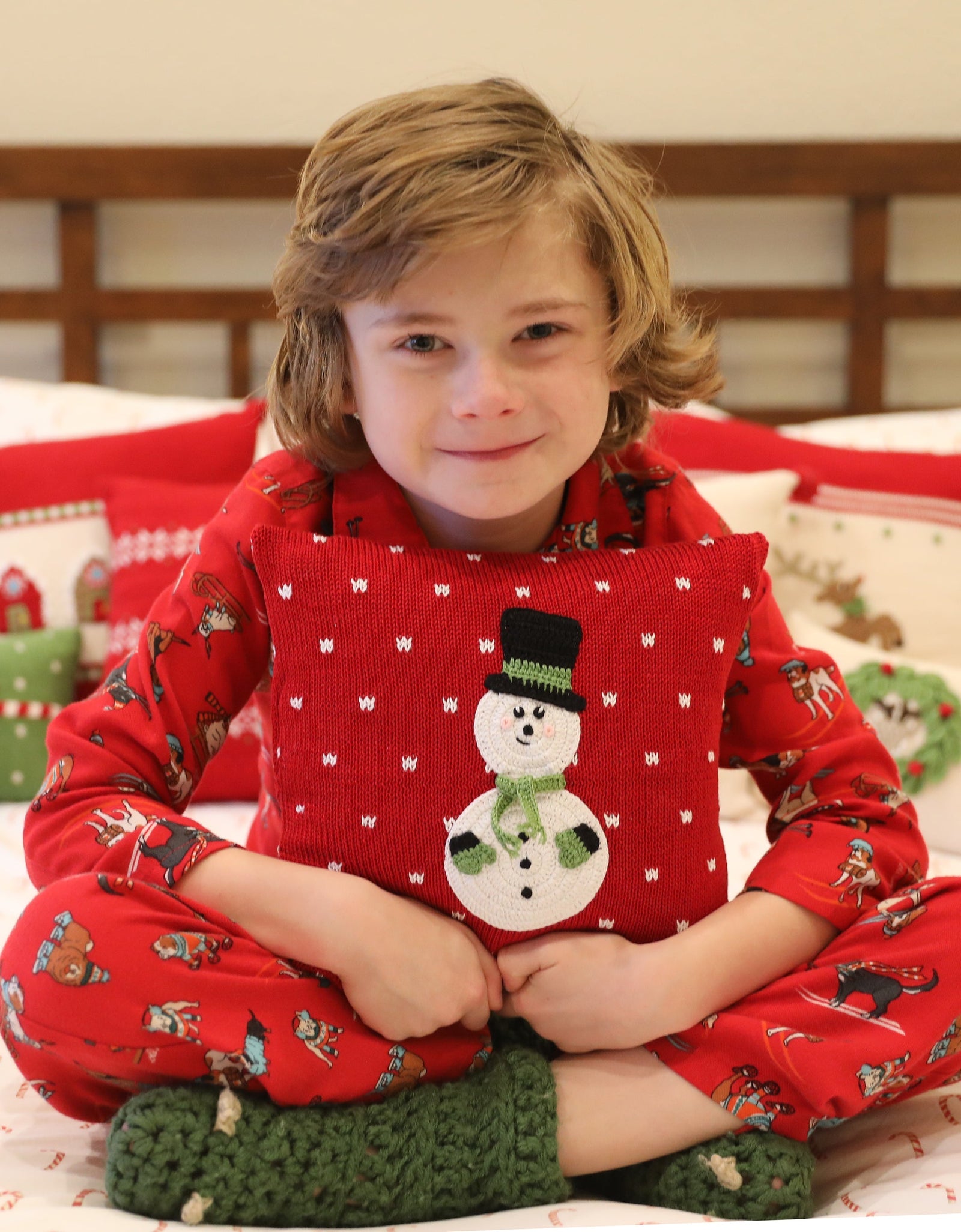 Snowman 10" Pillow by Melange Collection