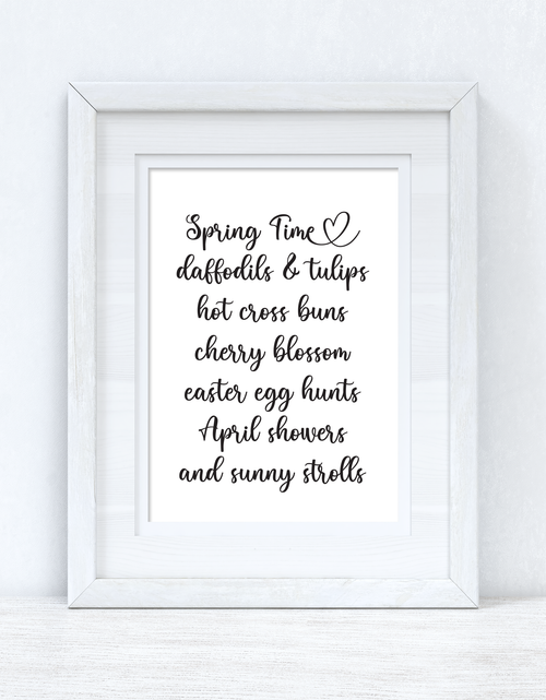 Load image into Gallery viewer, Spring Time List Spring Seasonal Wall Home Decor Print by WinsterCreations™ Official Store
