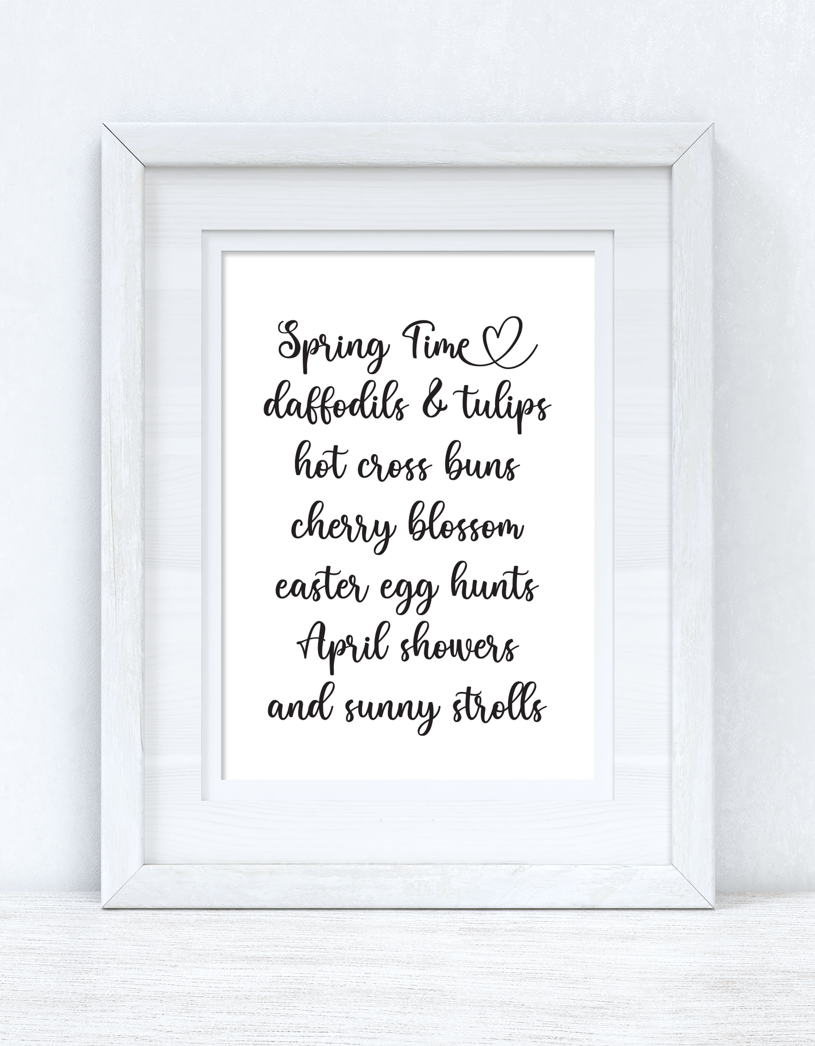 Spring Time List Spring Seasonal Wall Home Decor Print by WinsterCreations™ Official Store