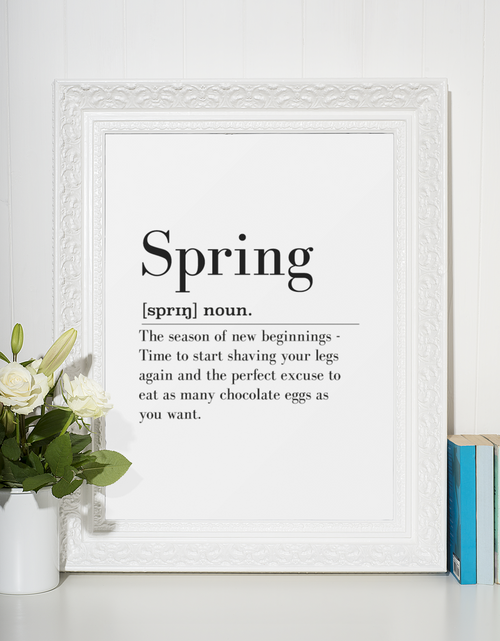 Load image into Gallery viewer, Spring Definition Black 2022 Spring Seasonal Wall Home Decor Print by WinsterCreations™ Official Store
