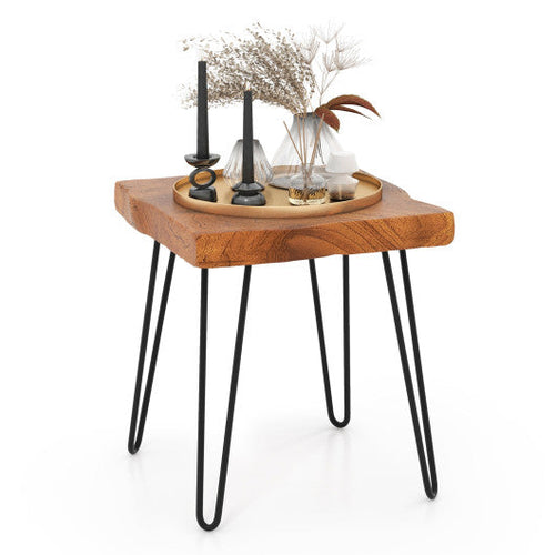 Load image into Gallery viewer, Square Reclaimed Recycled Indonesia Teak Wood End Table
