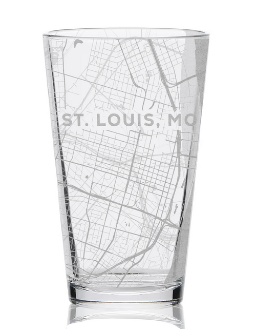 Load image into Gallery viewer, CITY STREET MAP Pint Glasses by LumEngrave
