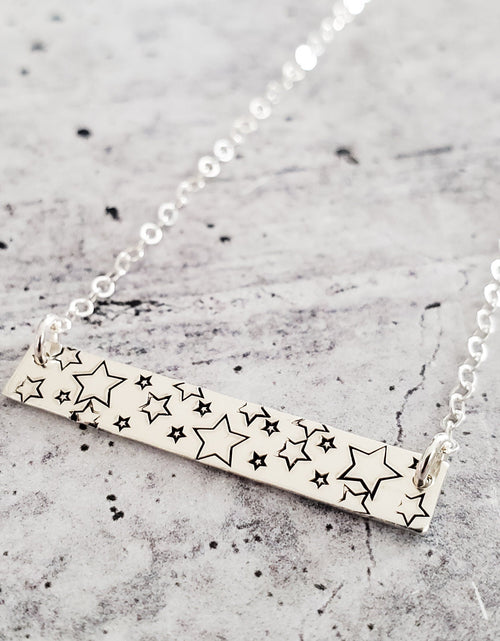 Load image into Gallery viewer, Star Lover Classic Bar Necklace by Salt and Sparkle
