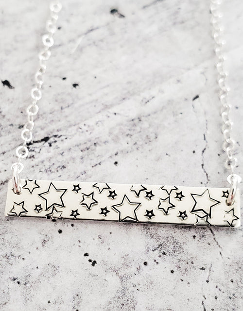 Load image into Gallery viewer, Star Lover Classic Bar Necklace by Salt and Sparkle
