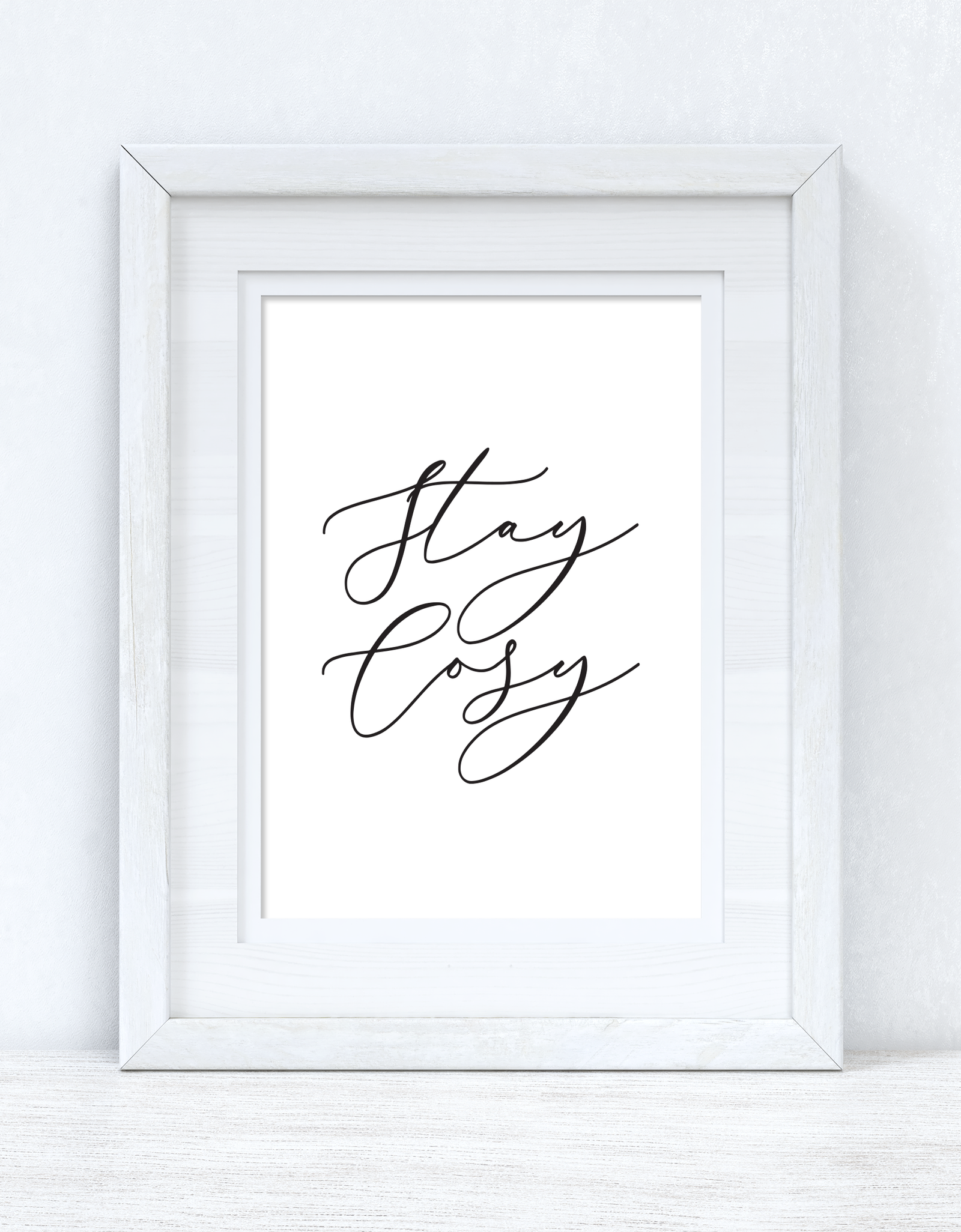 Stay Cosy Calligraphy New Autumn 2021 Seasonal Wall Home Decor Print by WinsterCreations™ Official Store