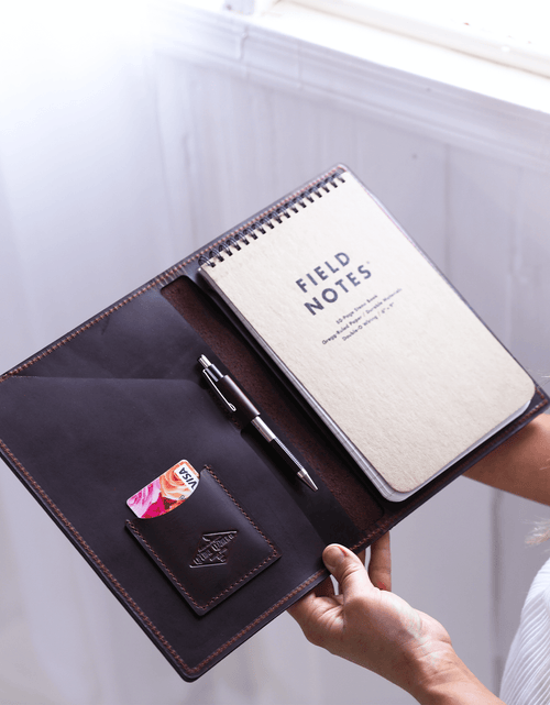 Load image into Gallery viewer, Leather Steno Pad by Lifetime Leather Co

