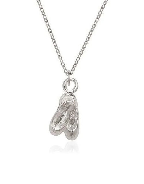 Load image into Gallery viewer, Sterling Silver Ballet Slippers Charm And Chain
