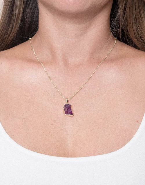 Load image into Gallery viewer, Amethyst Raw Crystal Necklace by Tiny Rituals
