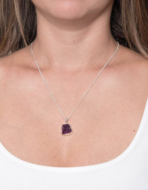 Load image into Gallery viewer, Amethyst Raw Crystal Necklace by Tiny Rituals
