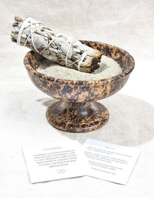 Load image into Gallery viewer, Large Soapstone Smudge Bowl Kit by Tiny Rituals
