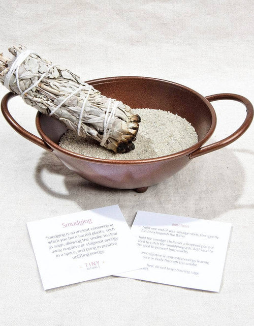 Load image into Gallery viewer, Antique Copper Smudge Bowl Kit by Tiny Rituals
