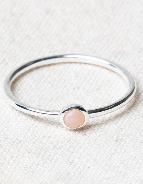 Load image into Gallery viewer, Pink Opal Silver or Gold Ring by Tiny Rituals
