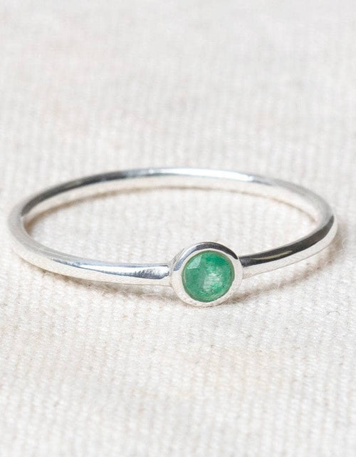 Load image into Gallery viewer, Green Jade Silver or Gold Ring by Tiny Rituals
