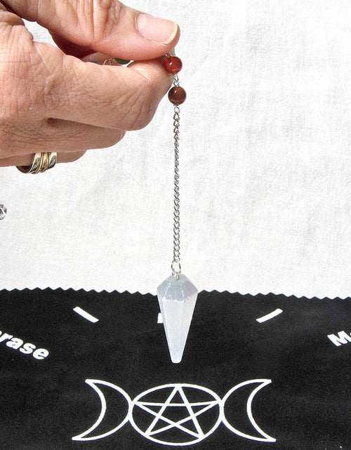 Load image into Gallery viewer, Selenite Chakra Pendulum by Tiny Rituals
