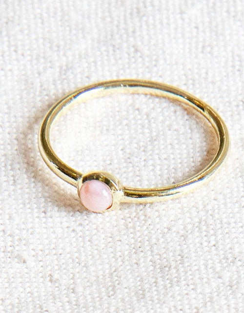 Load image into Gallery viewer, Pink Opal Silver or Gold Ring by Tiny Rituals
