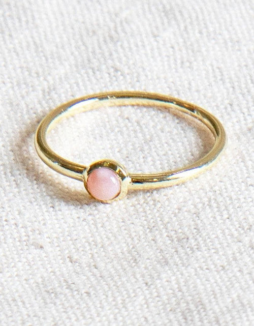 Load image into Gallery viewer, Pink Opal Silver or Gold Ring by Tiny Rituals
