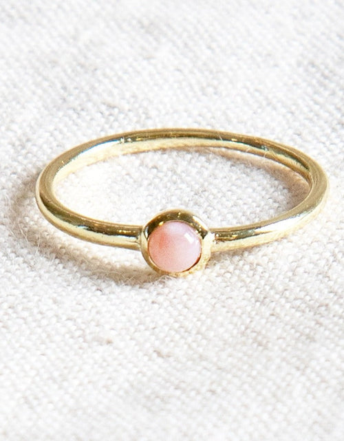 Load image into Gallery viewer, Pink Opal Silver or Gold Ring by Tiny Rituals
