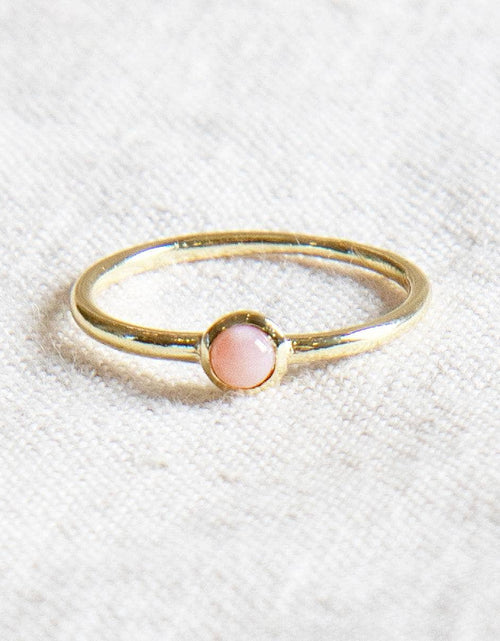 Load image into Gallery viewer, Pink Opal Silver or Gold Ring by Tiny Rituals
