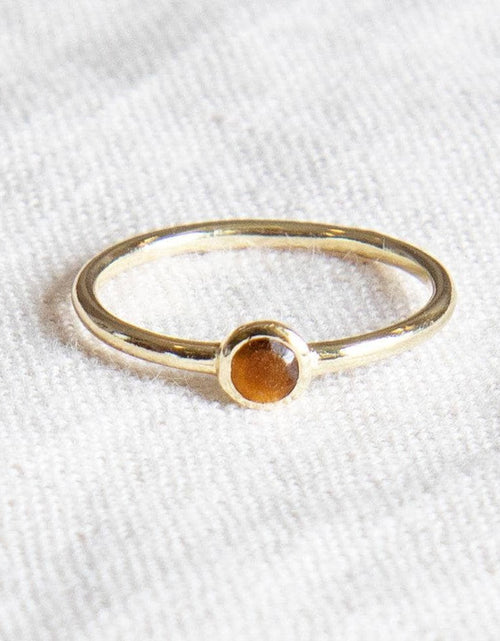 Load image into Gallery viewer, Tiger Eye Silver or Gold Ring by Tiny Rituals
