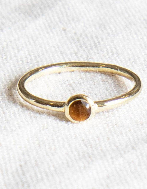 Load image into Gallery viewer, Tiger Eye Silver or Gold Ring by Tiny Rituals

