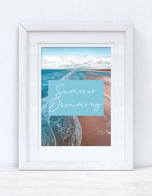Load image into Gallery viewer, Summer Dreaming Beach Photography Summer Seasonal Wall Home Decor Print by WinsterCreations™ Official Store
